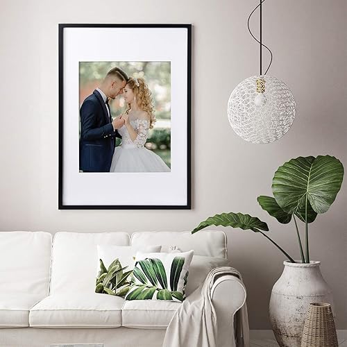 Vista 749 de Egofine Portarretratos de 9 x 12 pulgadas hecho de madera maciza con plexiglás, fotos de 5 x 7/6 x 8 con paspartú o de 9 x 12 pulgadas sin paspartú