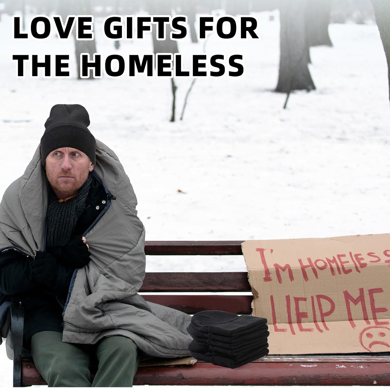 300 Pcs Bulk Winter Beanie for Homeless Donation Unisex Warm Knitted Beanie Cap Skull Cap for Women Men - Image 4