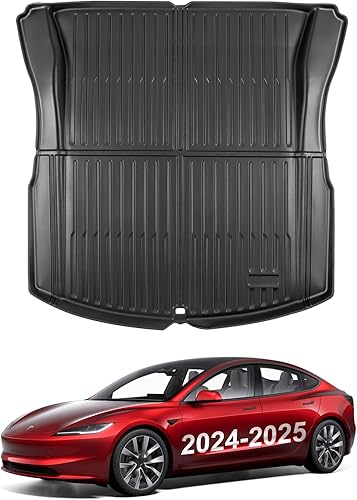 Miniatura 9 de Tapete de Maletero para Tesla Model Y Juniper 2026, Alfombrillas de Piso Resistentes para Todo Clima Impermeables Forro de Carga Trasera con Ajuste