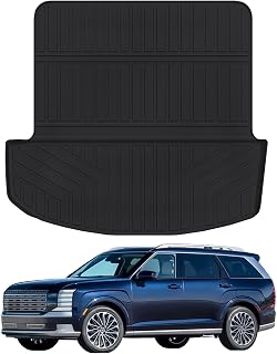 Large Cargo Mat for 2026 Hyundai Palisade,TPE All Weather Protection Car Folding Trunk Mat Cargo Liner Accessories - Black