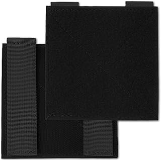 2 Pack Molle Panel Tactical Hook and Loop Adapter Panel for Patches Display Board, Badges and Insignia Patches, Tactical Molle Attachments, 4x4 inches