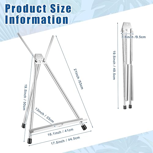 Miniatura 2 de Xinnun 12 piezas de caballete de mesa de aluminio de 15 a 21 pulgadas de alto, trípode portátil ajustable con alas de brazo de extensión y pies de