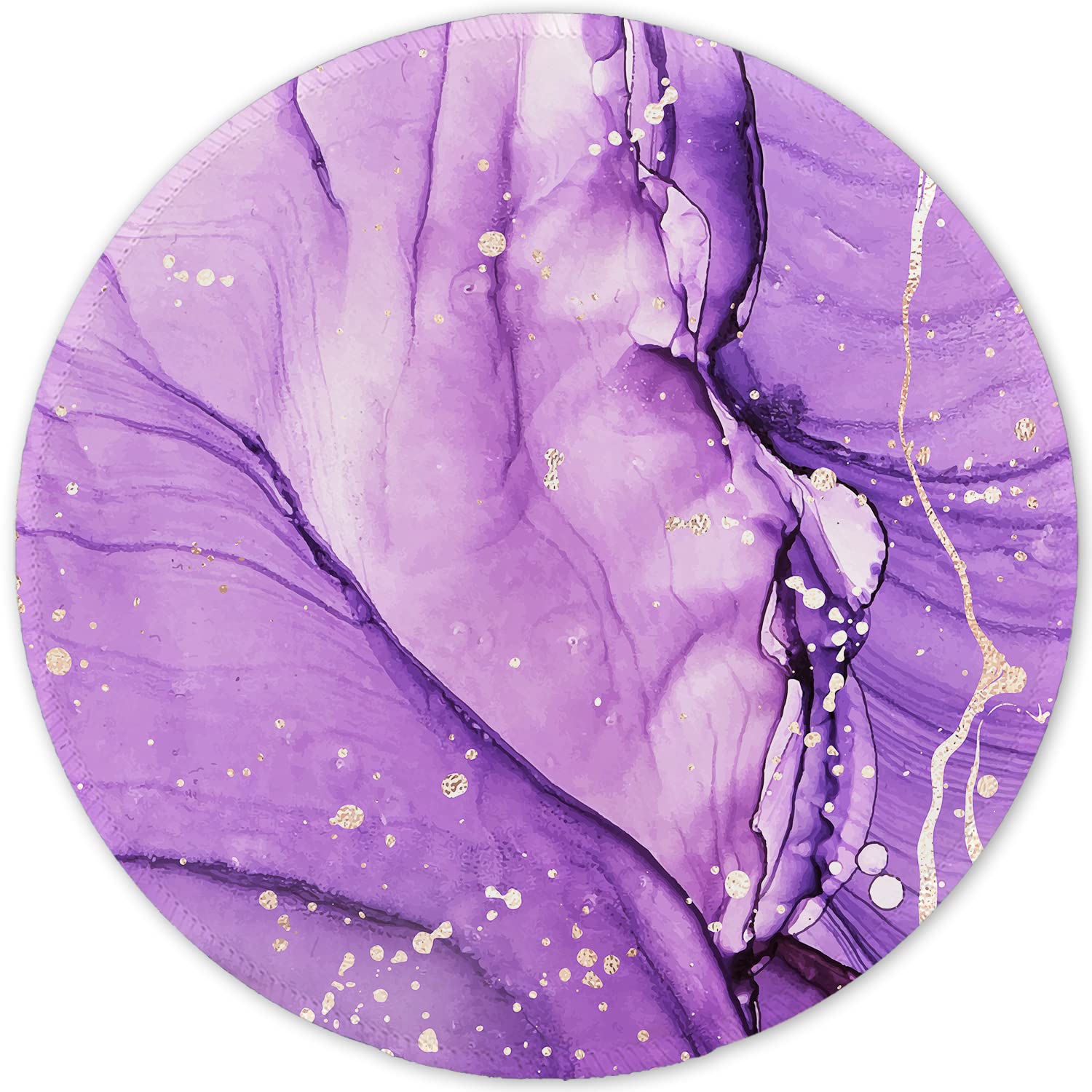 ITNRSIIET Mouse Pad with Stitched Edge, Premium-Textured Mouse Mat Waterproof Non-Slip Rubber Base Round Mousepad for Office Gaming Laptop, Cute Design Desk Accessories, Leopard Print — view 10
