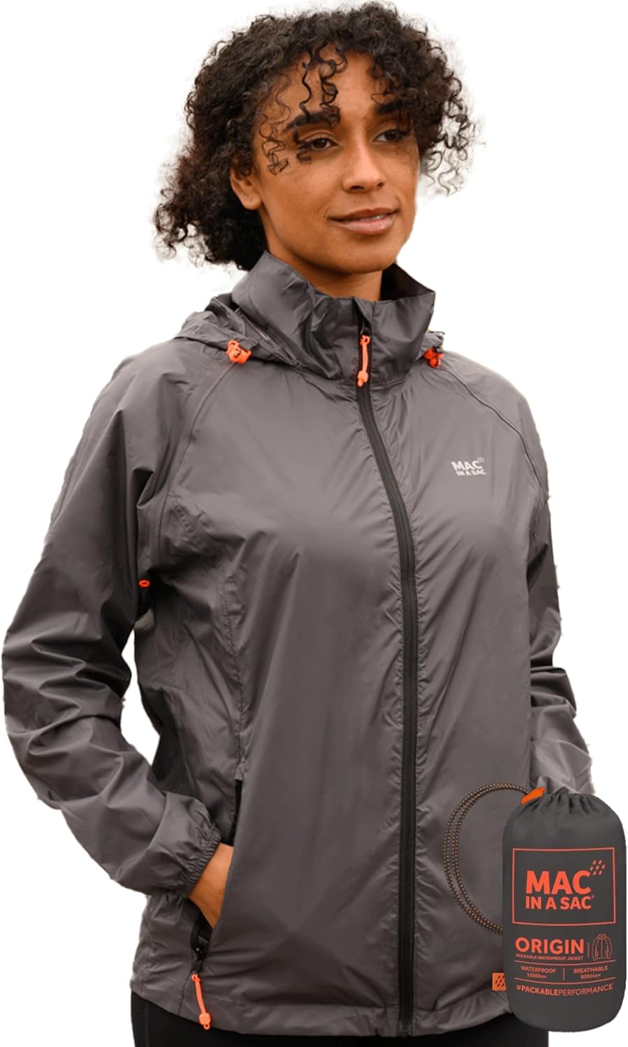 Mac in a Sac Origin Men's Lightweight Waterproof Rain Jacket with Hood - Packable Breathable Raincoat
