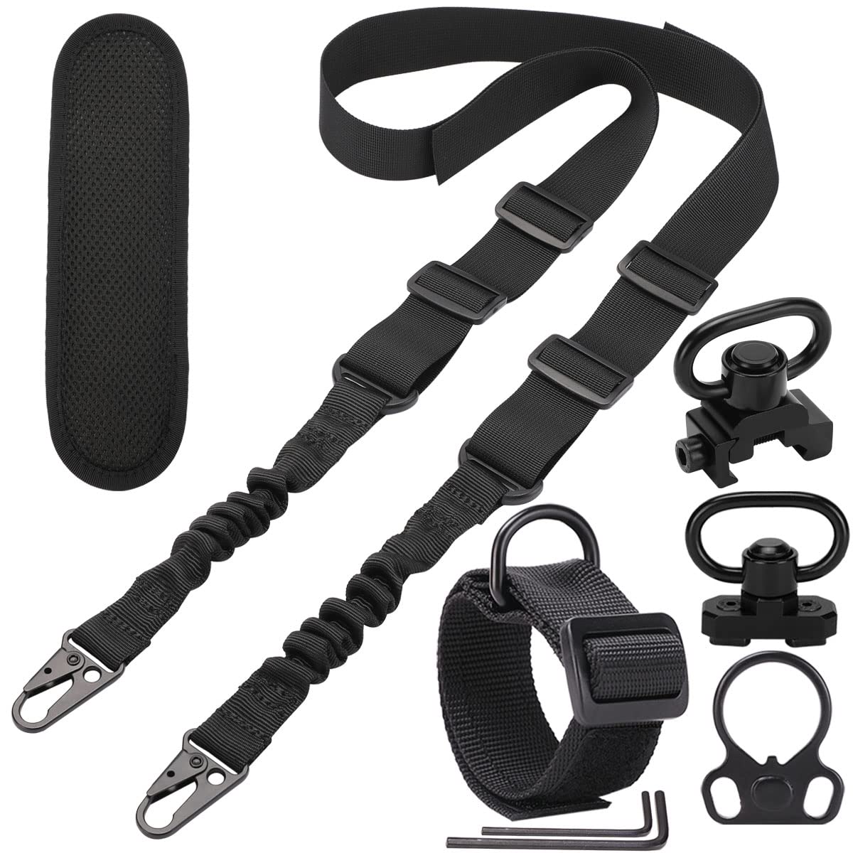Ratulie 2 Point Sling Two Point Traditional Sling with Big Metal Hook for Outdoors