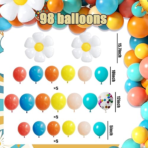 Miniatura 5 de Cocomigo 122 piezas de decoración de baby shower, Here Comes the Son Banner de telón de fondo, globos para decoración de tarta, mantel de centro de