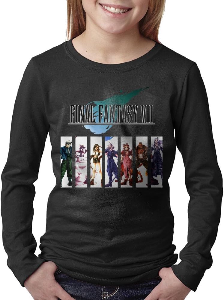 SHENME Final Fantasy VII Game Child/Youth Long Sleeve T-shirt Black