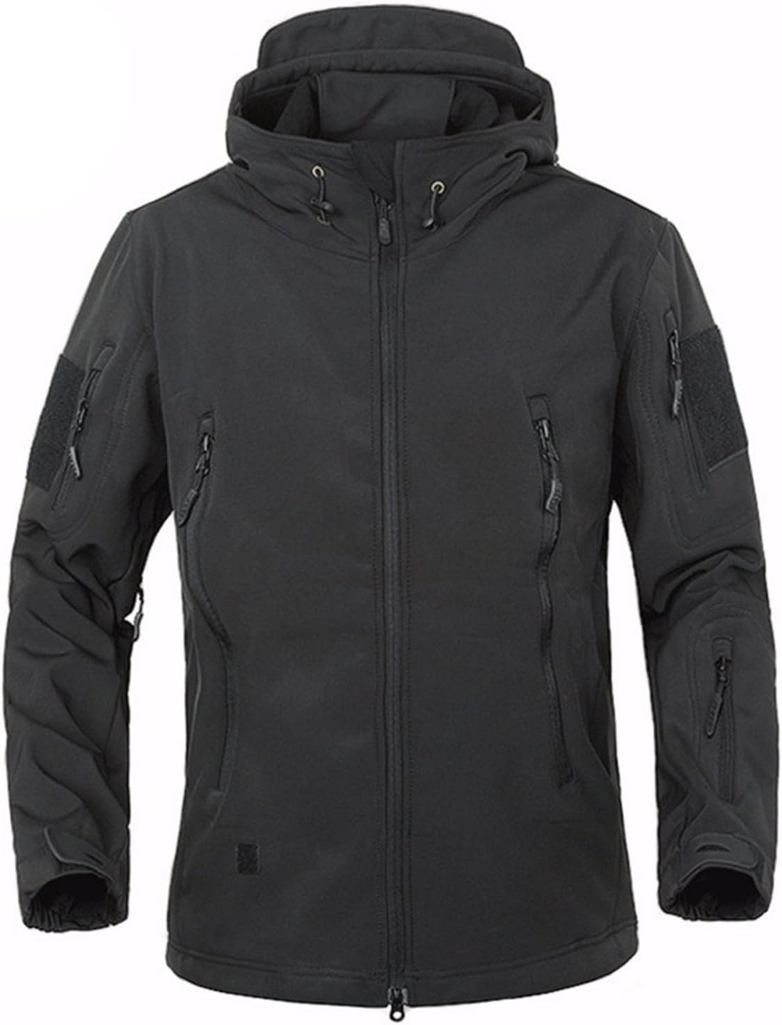 Men Softshell Jacket Waterproof Outdoor Jacket Coats, Black XXXL