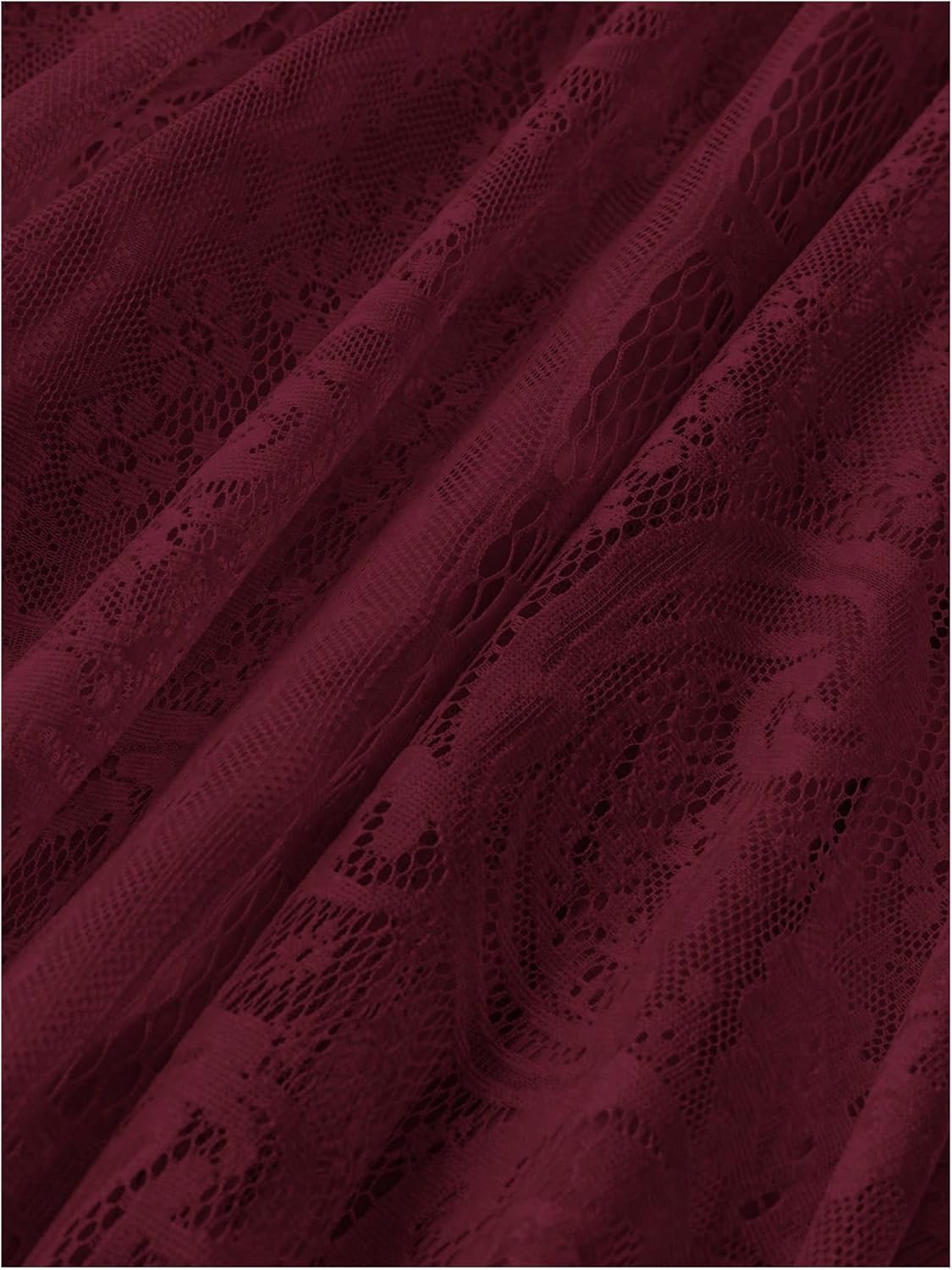 Verdusa Women's Plus Size Lace Long Skirts Elastic A Line Flowy Skirt Renaissance Maxi Skirt