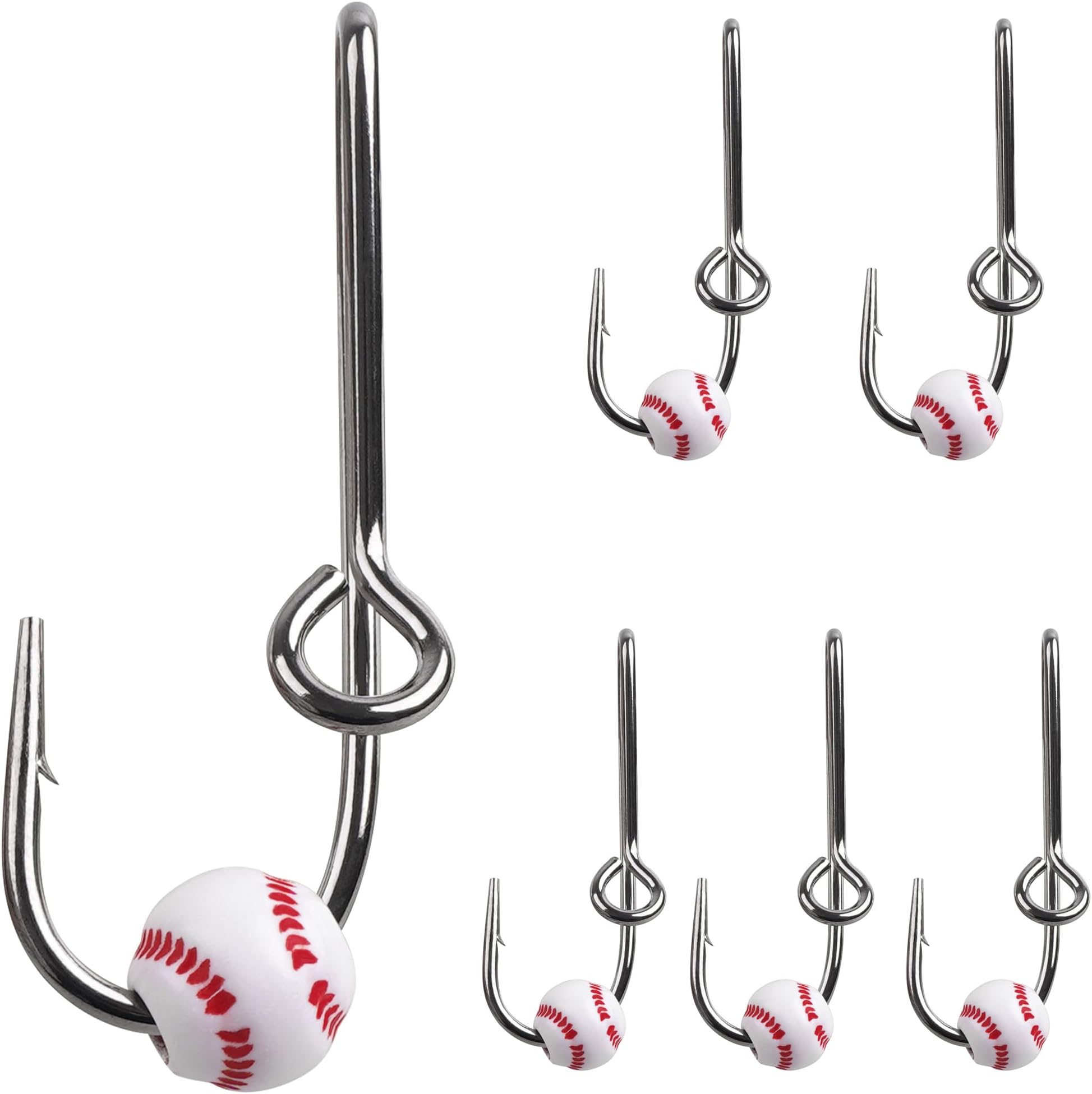 Fishing Hooks,5PCS/20PCS Fish Hooks Hat Pins for Fishing Hat Black Fish Hook Hat Clips with Bobbers Tie Clips