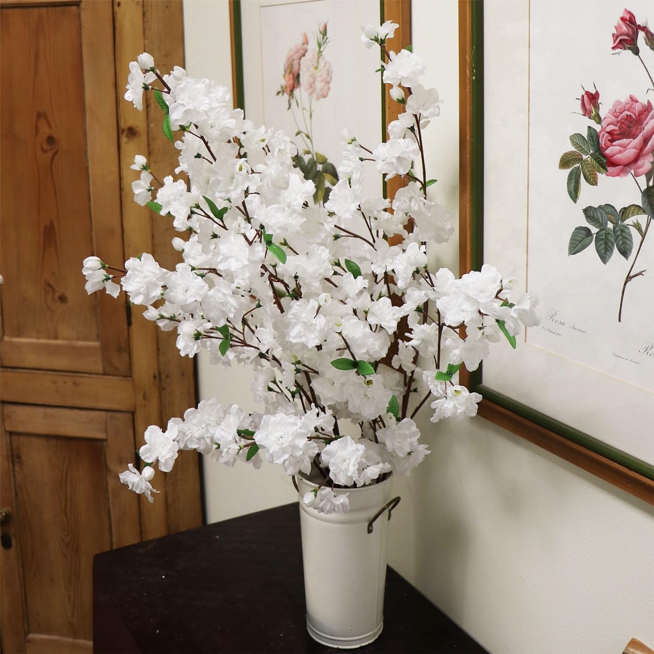 Amazon.co.jp: Larskilk 白桜の花 36インチ花枝4つ 結婚式 パーティー