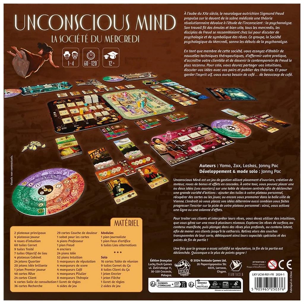 LUCKY DUCK GAMES Unconscious Mind - La Société du Mercredi - Jeu de Société - De 1 à 4 Joueurs - A Partir de 12 Ans - Version Française