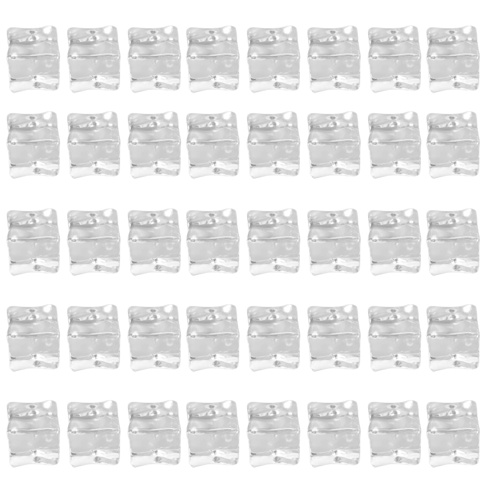 Tsophreniq 50Pcs Clear Fake Ice Cubes Acrylic Ice Rock Decorative Cubes for Photography Props Kitchen Decoration Vase Fillers Acrylic Crushed Rock