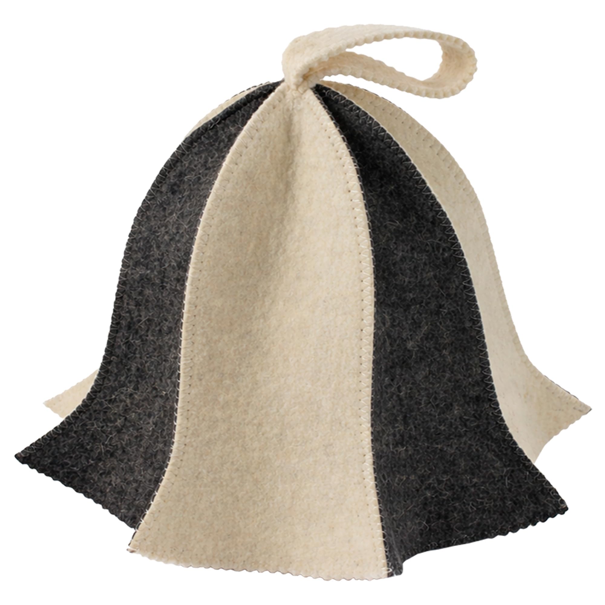 Prinzeps Women's White Grey Sauna Hat Perfect Sauna Hat Made Of 100% Wool Felt – Felt Hat – Ideal Sauna Headgear Sauna Hat – Gifts For Sauna Goers