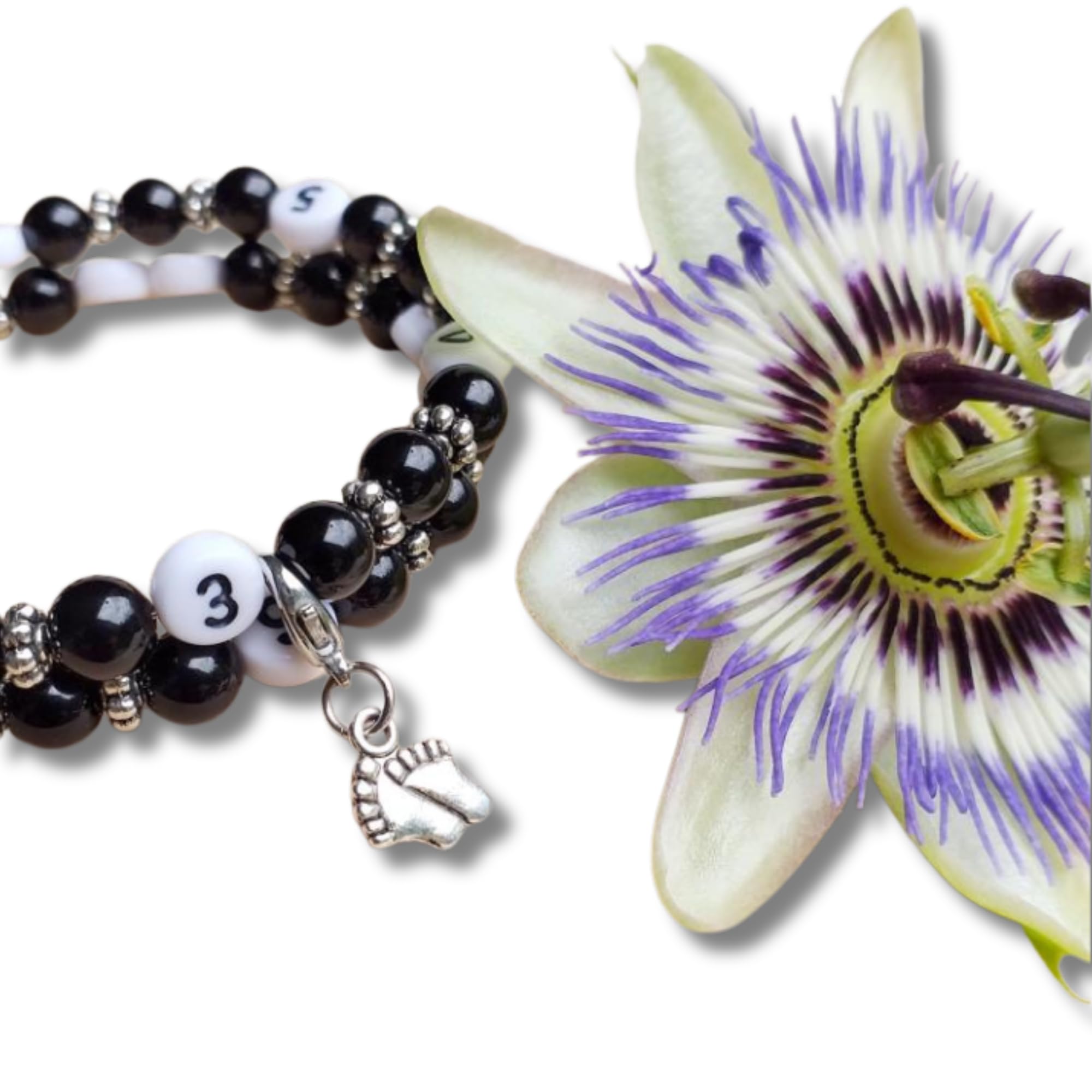 Bracelet d'allaitement agate - permet de noter l'heure de la dernière tétée ou dernier biberon - modèle Sokvy