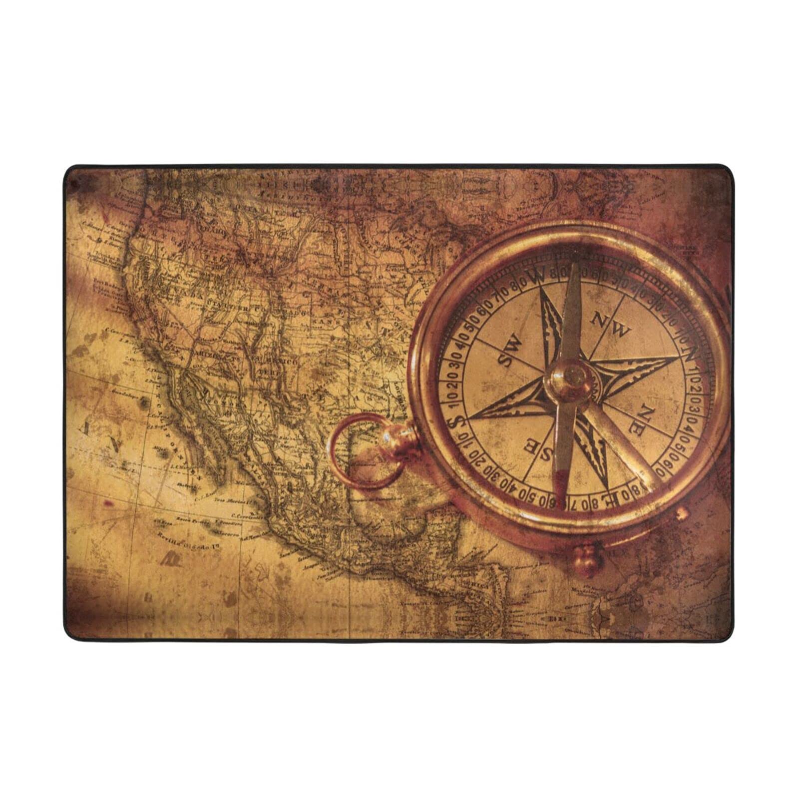 Tapis de sol antidérapant Law of the Compass pour salon et bureau cosy