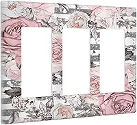 Vista 129 de Puerta de castillo de madera de mediados de siglo, estilo griego, cubierta de interruptor de luz de palanca individual, placa decorativa de pared