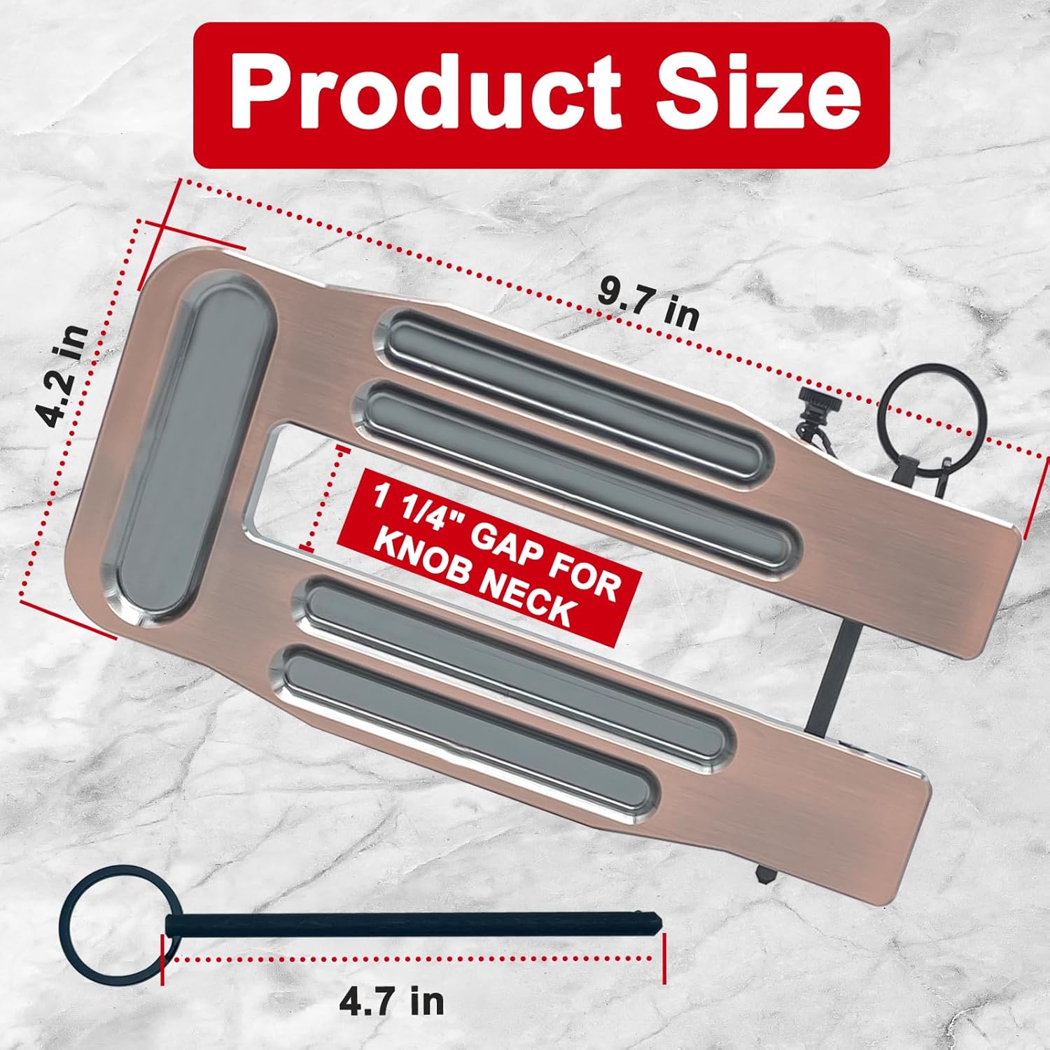 French Door Lock Childproof | Adjustable Double Door Reinforcement Lock for French Doors Home Security | Add High Security to Prevent Home Unauthorized Entry | Unibody Aluminum Construction