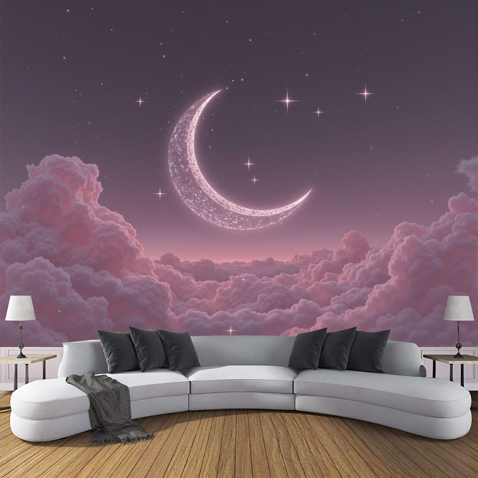 Papier Peint Soie Panoramique Mer des Nuages pour une Chambre Parentale Cocooning