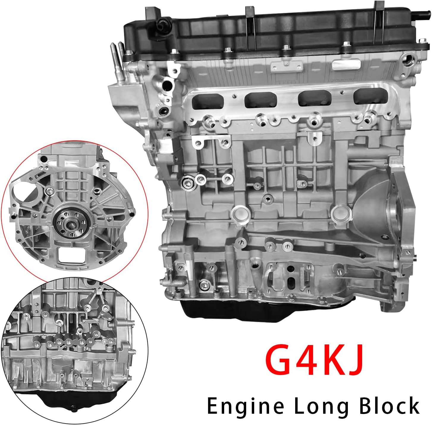 Bruce & Shark G4KJ 2.4L Engine Long Block Assembly Old Type for Kia Sportage/Sorento 2014-2019, Optima 2011-2018, for Hyundai Tucson 2014-2019, Sonata 2011-2016, Santa Fe 2017-2018