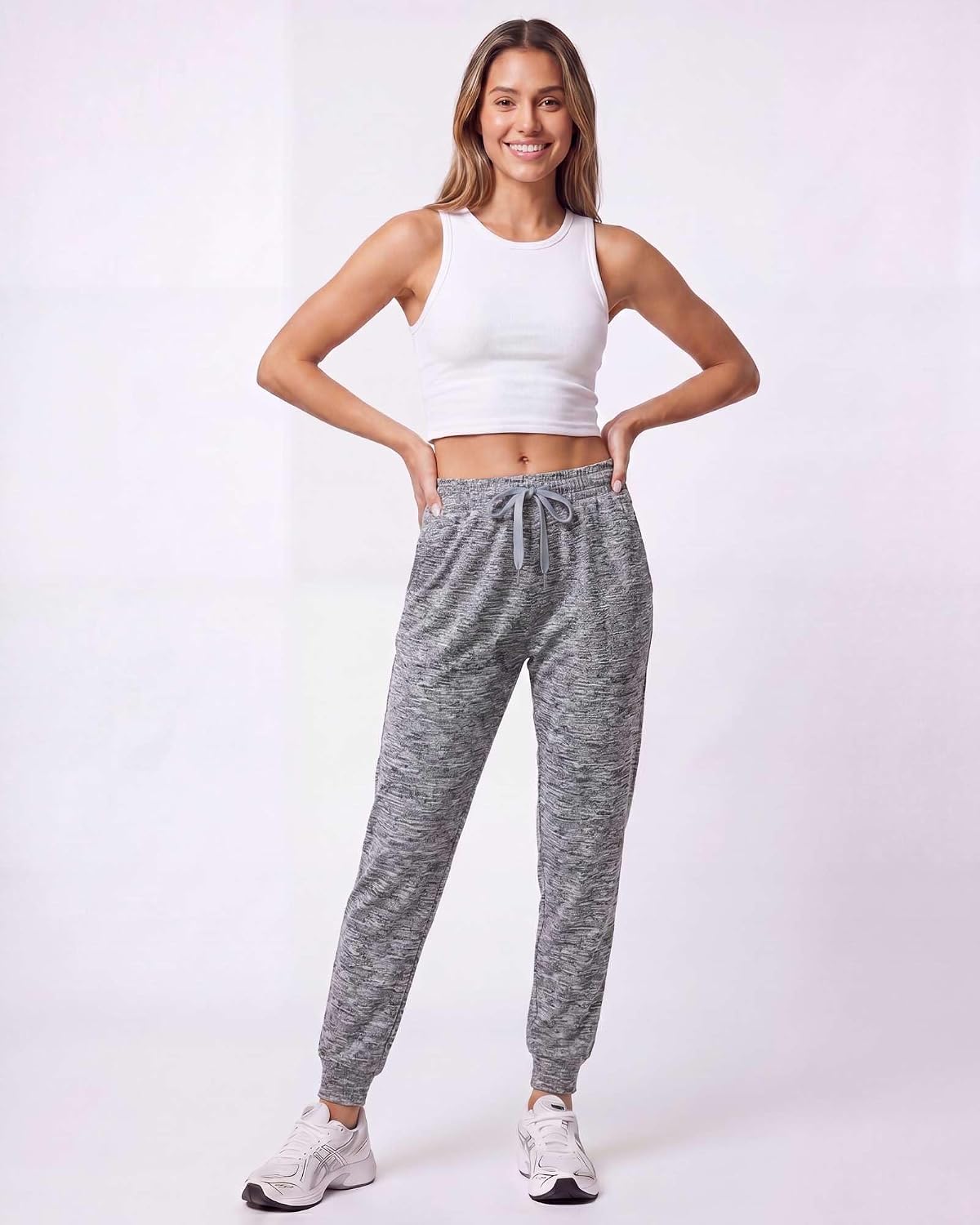 3 Pack Women's Dry Fit Joggers Sweatpants Athletic Casual Lounge Pockets | Available In Plus Size, Comfy, Stretchy, Drawstring, Elastic Waist, Workout, Yoga, Running, Travel, Gym Track Pants