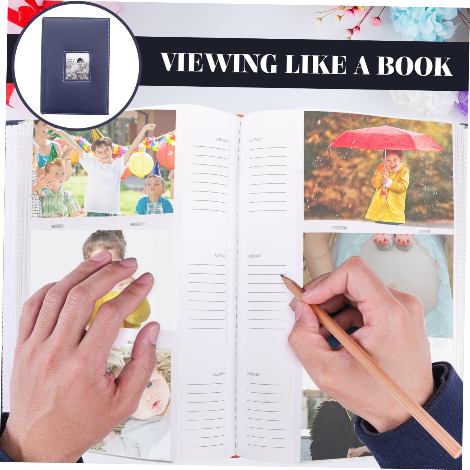 ORFOFE Pu Cover Für Großes Vintage-design Handgemachtes Familienalbum Für Hochzeiten Geburtstage Und Feiertage
