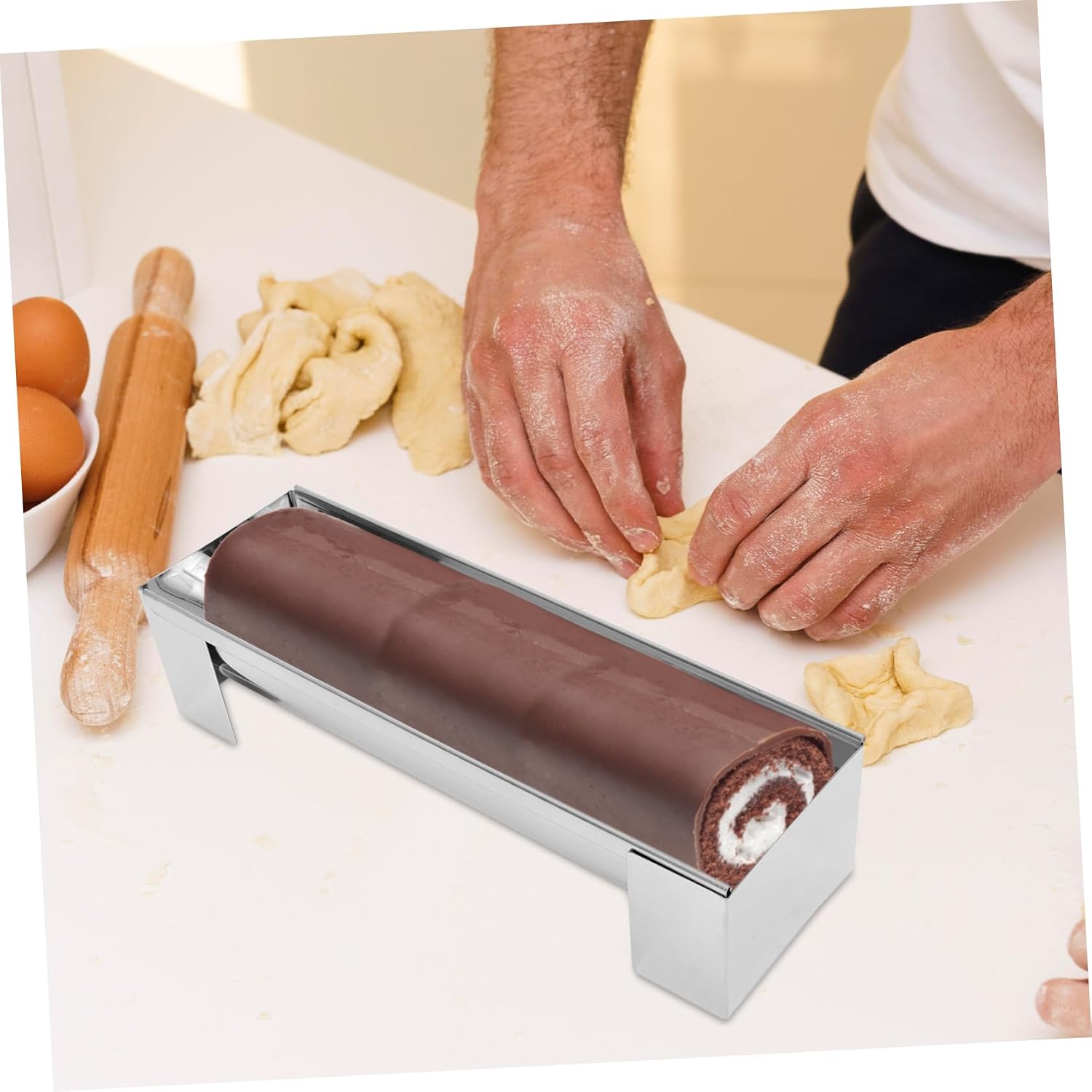 Detachable U Shaped Cake Stainless Steel Baking Tool for Easy DIY Bread and Cake Making and for Home Baking and Mousse Desserts