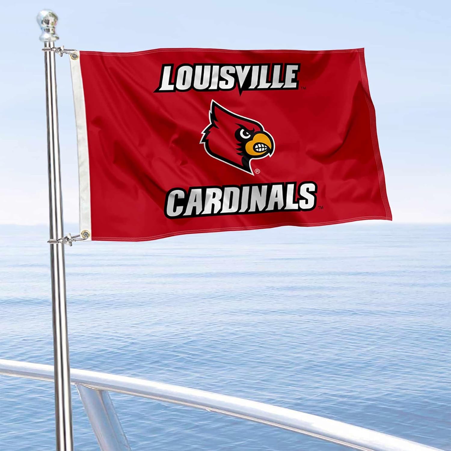 Louisville Cardinals Boat and Golf Cart Flag - Image 2