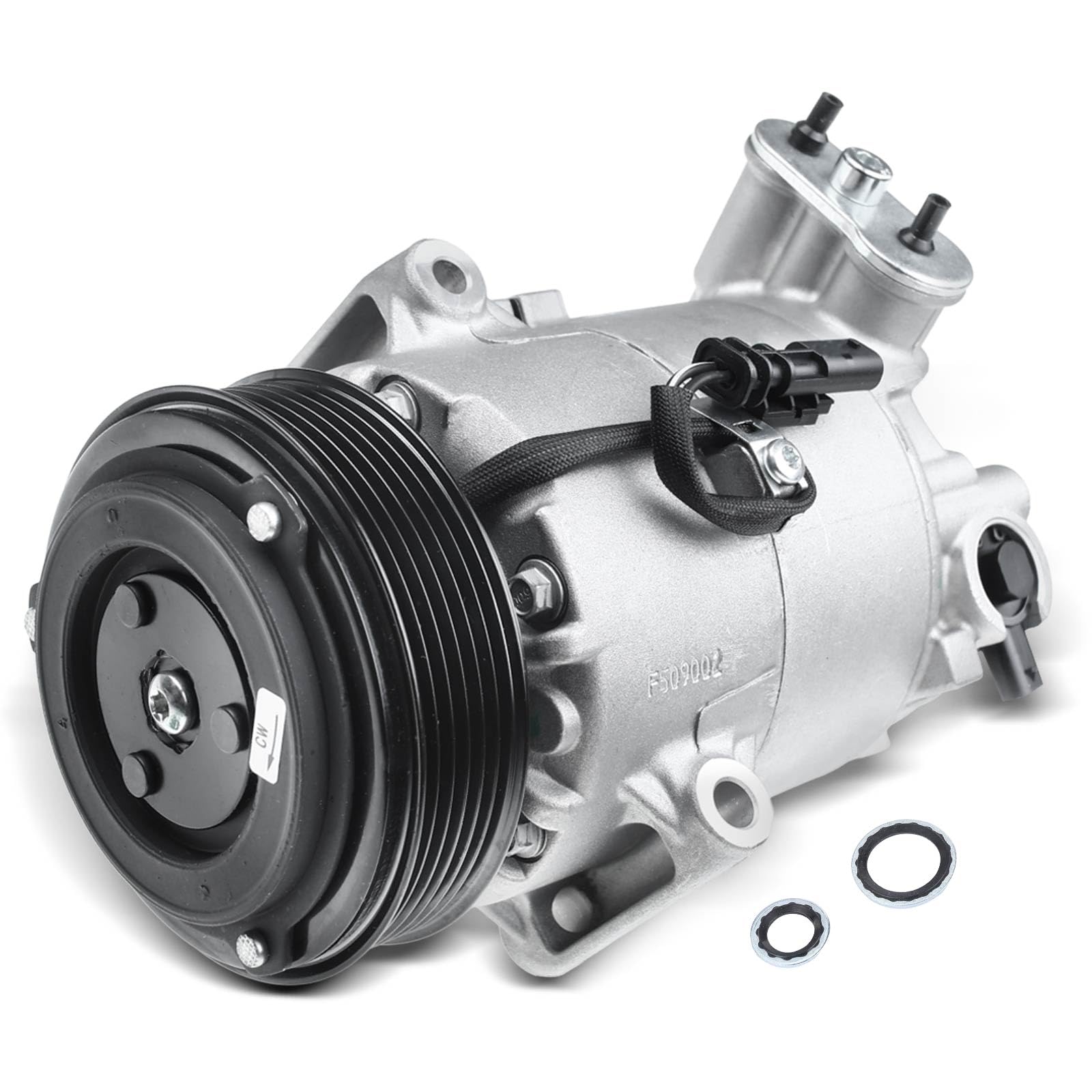 Frankberg Compressore dell'aria condizionata con frizione Compatibile con Astra J P10 Meriva B S10 Cascada W13 Zafira Tourer C P12 Cruze J300 J305 J308 13414017, compreso l'olio preconfezionato