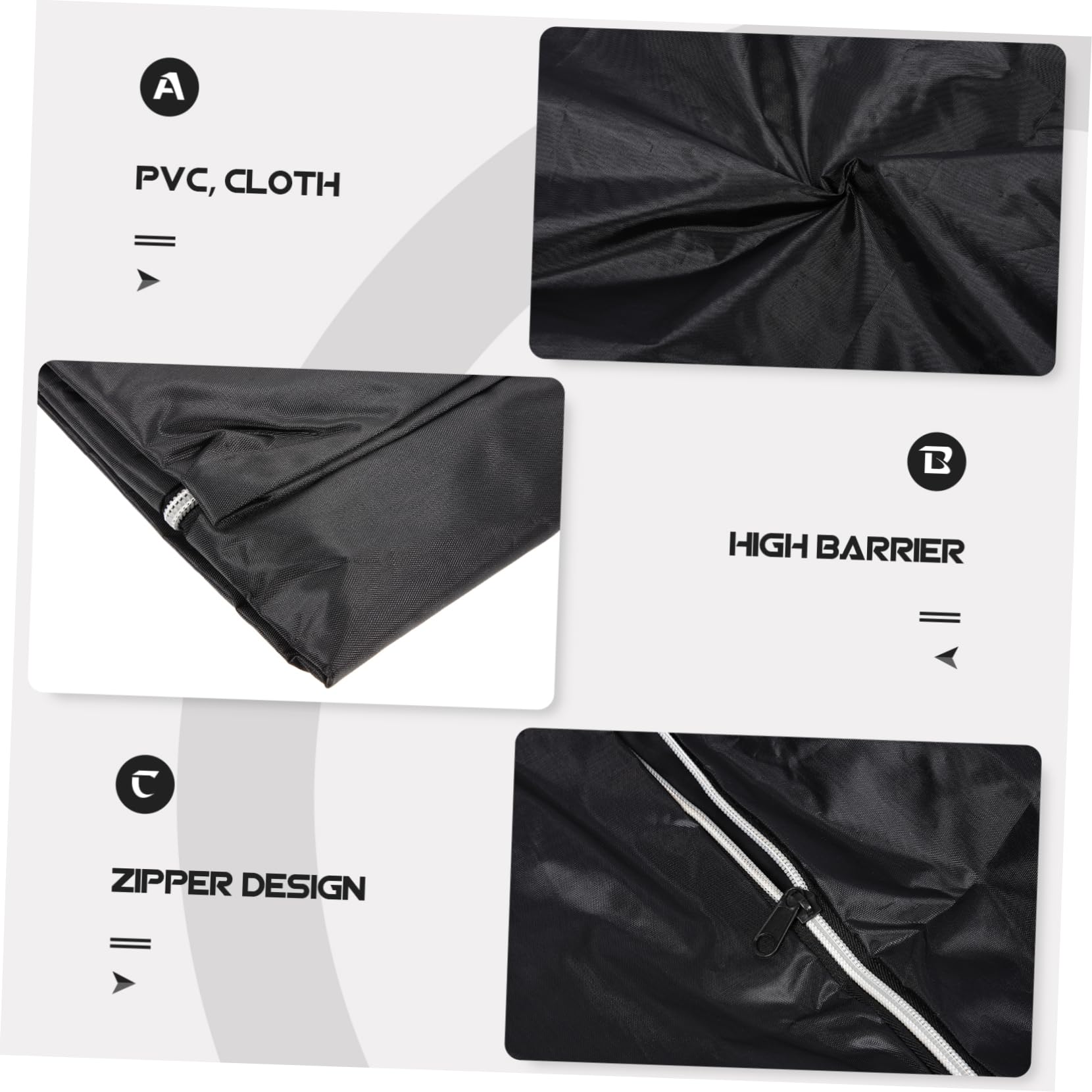 ULTECHNOVO Bolsa para Cadáveres Funerarios de Pvc Resistente E, Tamaño Estándar, Color Negro, Bolsa de Transporte Segura para Almacenamiento y Manejo en Morgues y Hospitales