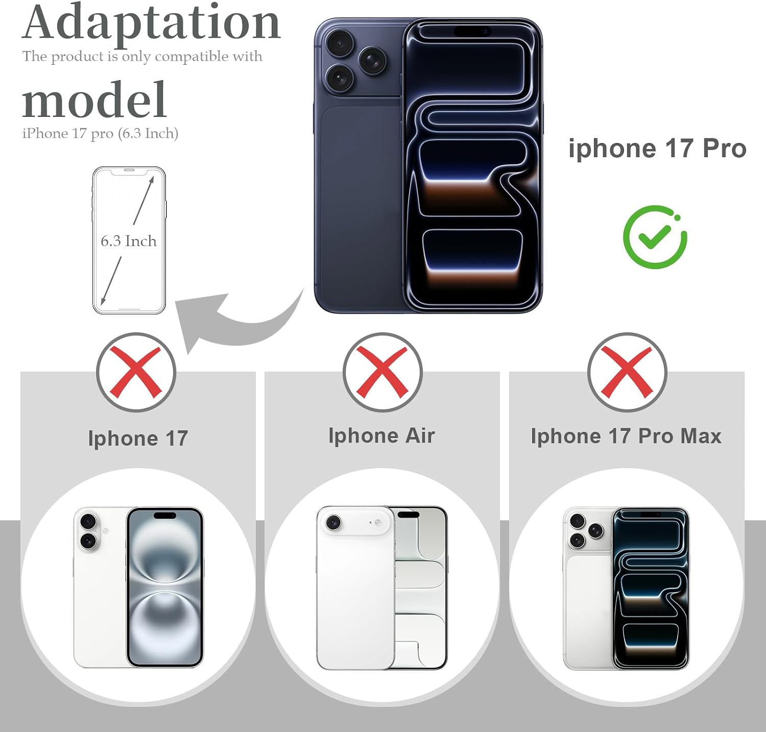 Back Glass Replacement for iPhone 17 Pro(6.3 inches,Deep Blue) Integrated Glass & Magnet & Repair Tools are Included