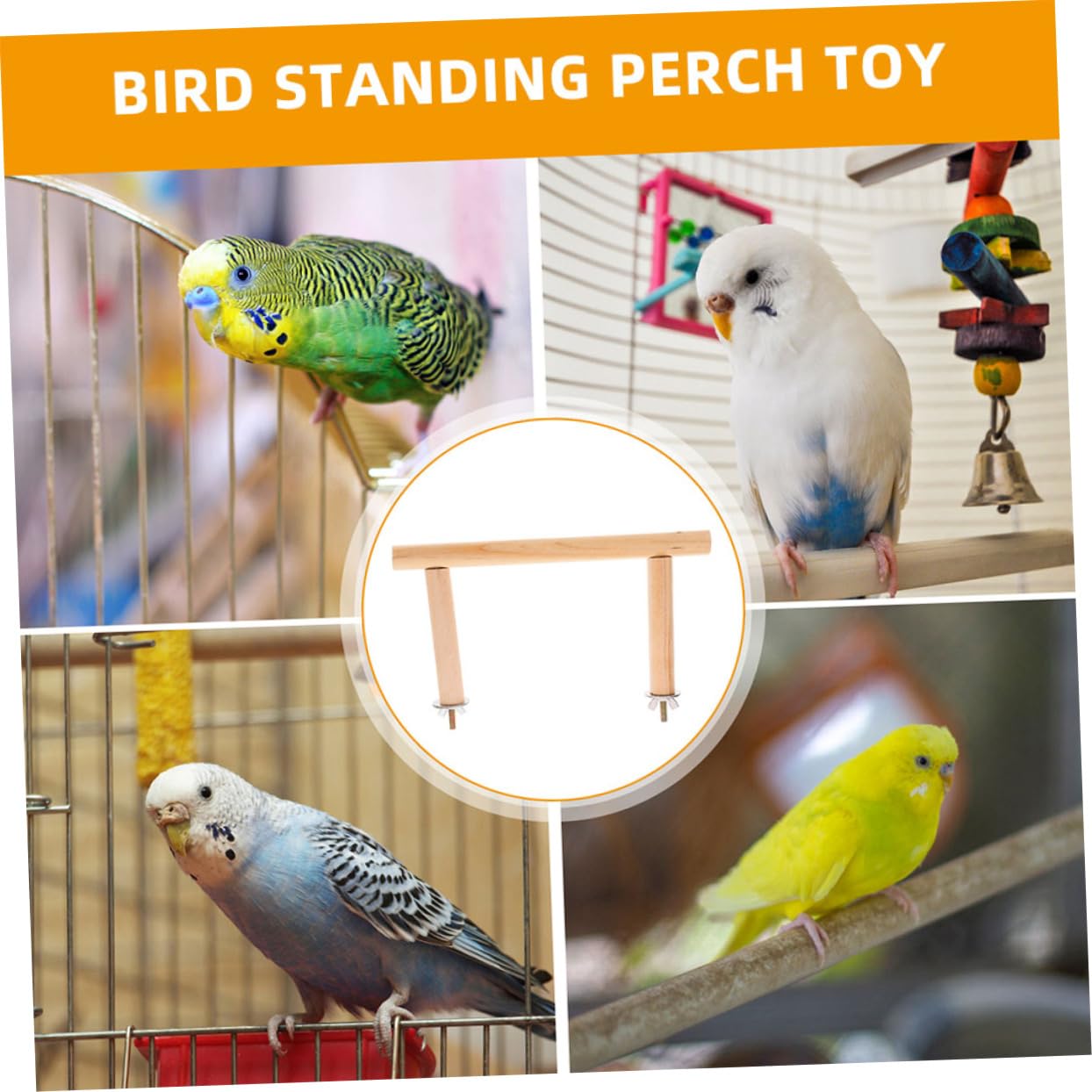 HANABASS 6pièces Perchoir Naturel pour Oiseaux Support De pour Oiseaux De Cage pour Cockatiels Et Petits