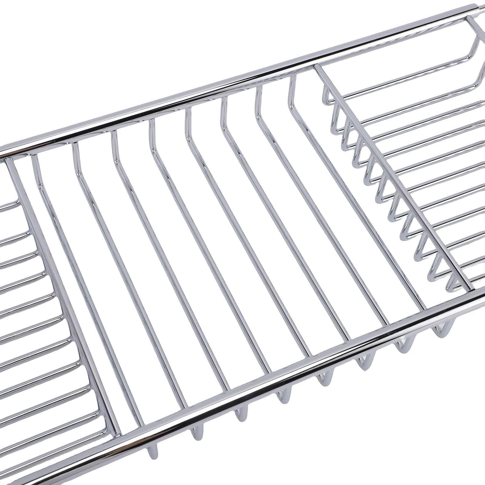 BRRNOO Bandeja de Bañera Expandible de Acero Inoxidable para Baño de