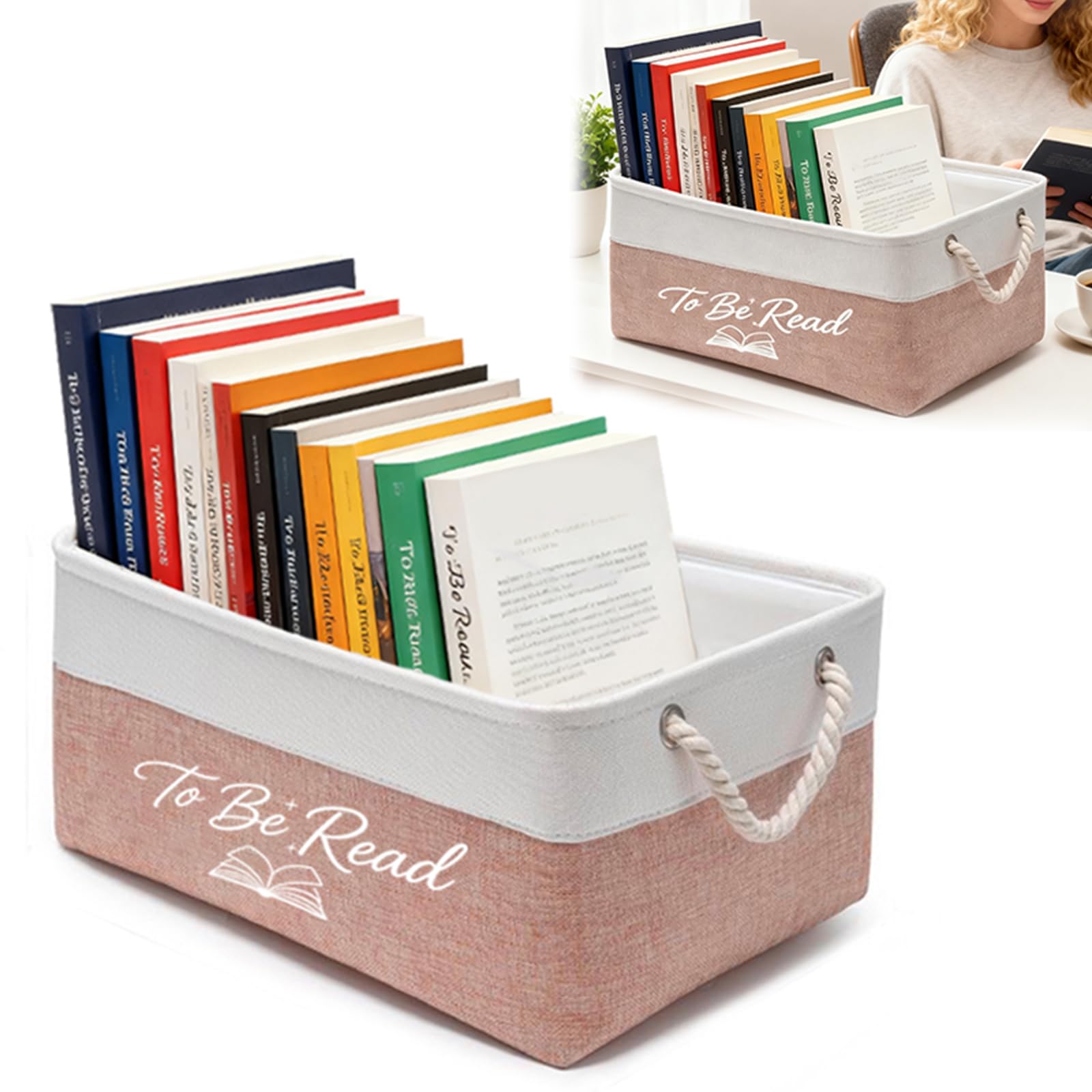 Panier de rangement pour accessoires de lecture coin cocooning
