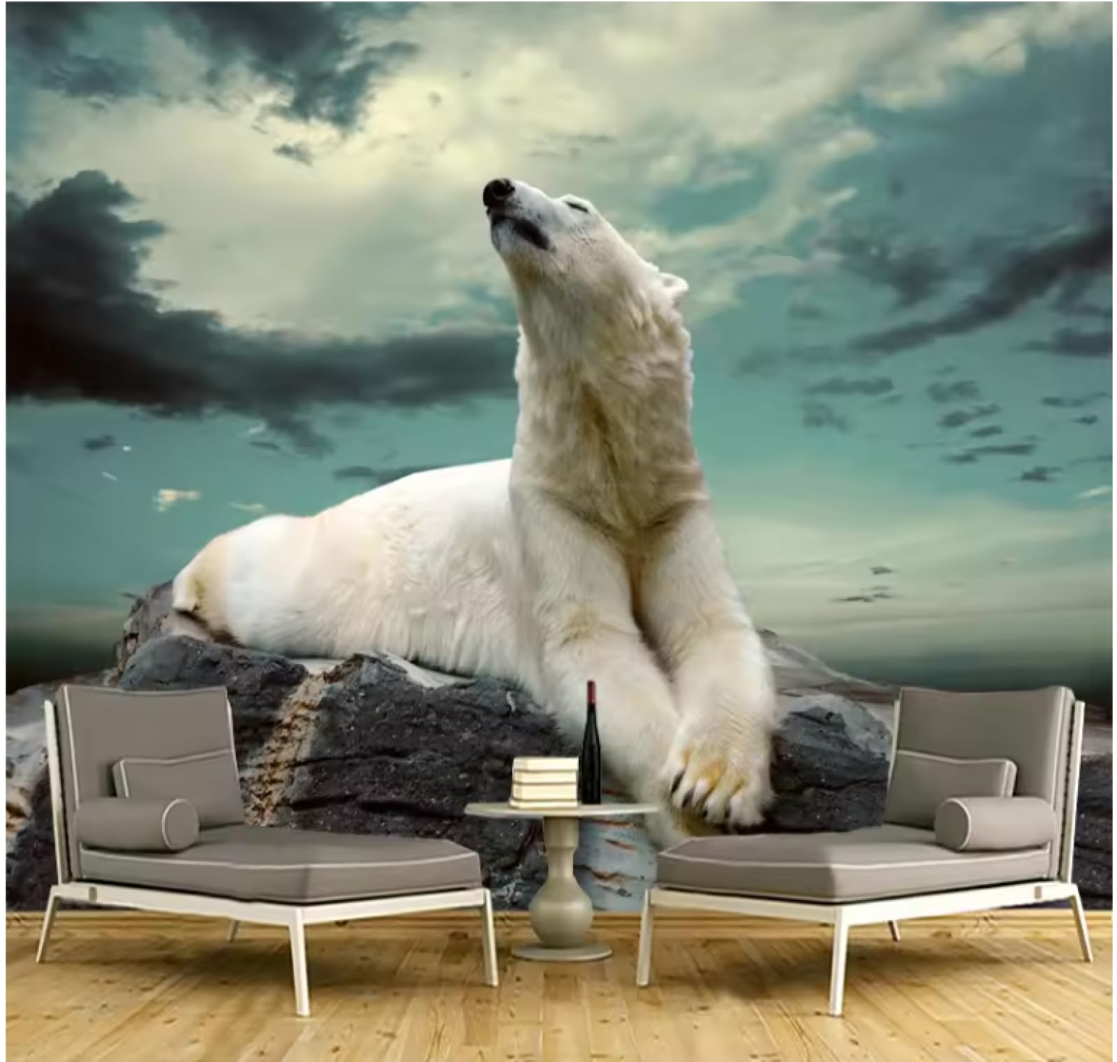 Niedźwiedź zwierzęta tapeta tapeta na sofę dekoracja domu 3D 250 x 175 cm