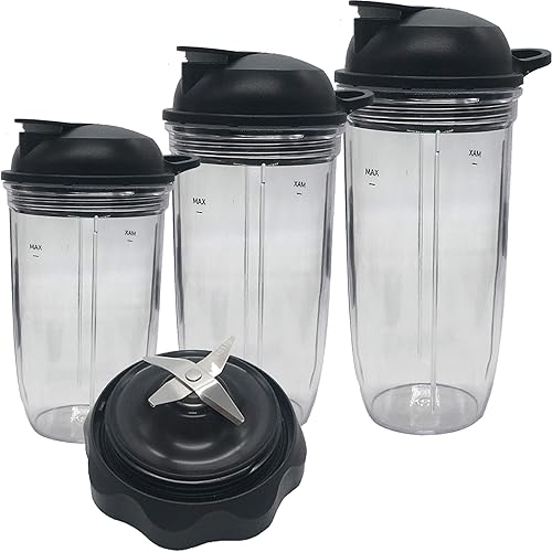 Combo de repuesto de cuchilla extractora de fácil giro con tarro personal de 18 oz24 oz32 oz taza y tapa para NutriBullet Blender Combo
