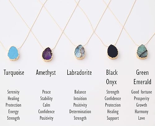 Miniatura 3 de Be Wished Personalized Mommy to Be Gifts for 1st Time Mom, Gemstone Necklace, Jewelry with Meaningful Message, 14K Gold-Filled