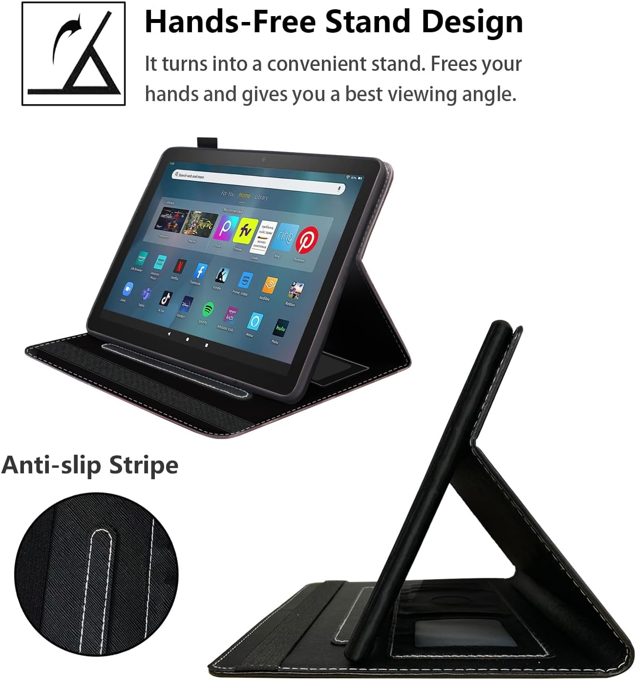 Case for All-New Amazon Fire Max 11 Tablet (11 Inch, 13th Generation, 2023 Release) with Card Slot & Auto Sleep/Wake - Slim PU Leather Stand Folio Cover - Leopard Print