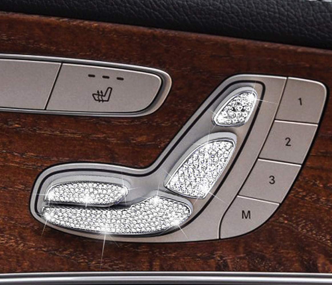 Autocollant Strass Pour Bouton Démarrage Mercedes (2015-2020) | Acier Inoxydable + Diamants Synthétiques | Modèles A200, C300, E300, GLC, Etc. - 2