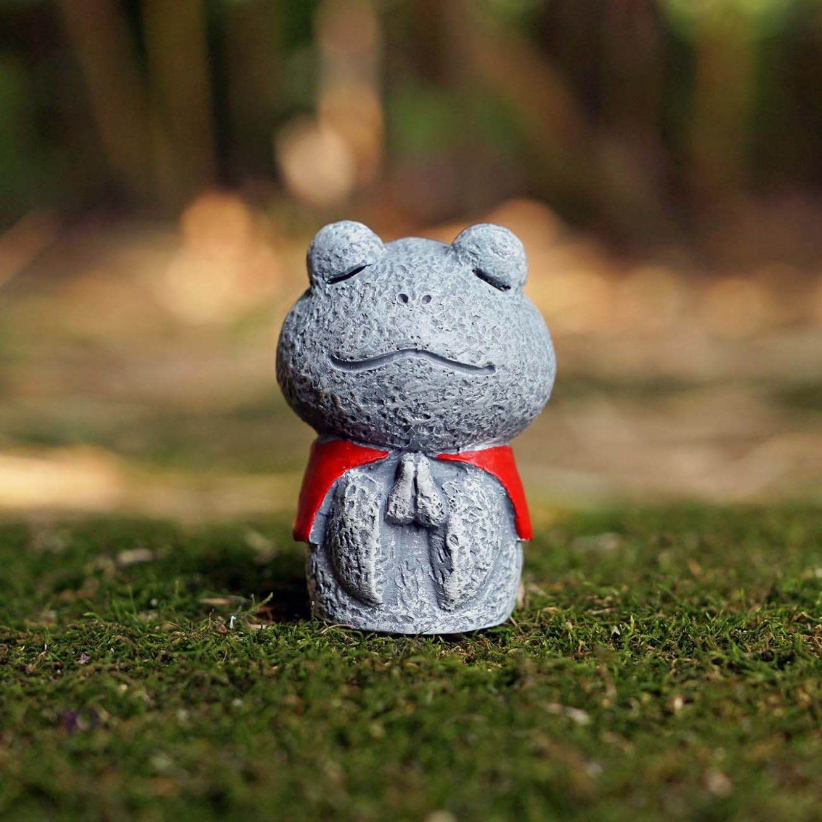 Maatsu Frog Statue Guardian Figure Interior Object Garden Goods Figurine Open Luck Entrance Yard Healing (Small Frog) : Home & Kitchen