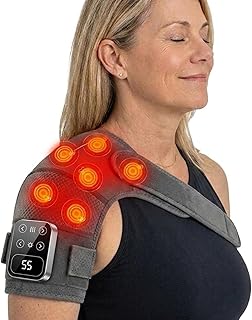 Hewelth Triple Method Schulter-Massagegerät, Lange Akkulaufzeit, Kabelloses Design, Verschiedene Massageprogramme, Ein Gerät für Drei Anwendungsbereiche: Schultern, Ellbogen und Knie