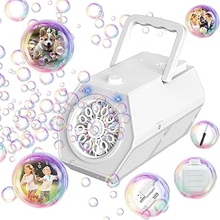 Sponsored You’re seeing this ad based on the product’s relevance to your search query.Learn more about this advertisement Panacare Upgrade Portable Bubble Machine, Automatic Bubble Machine, 20000+ Bubbles/Min with Bubble Solution, Light, Children's Bubble Machine, Outdoor Gift for Wedding/Easter/Party