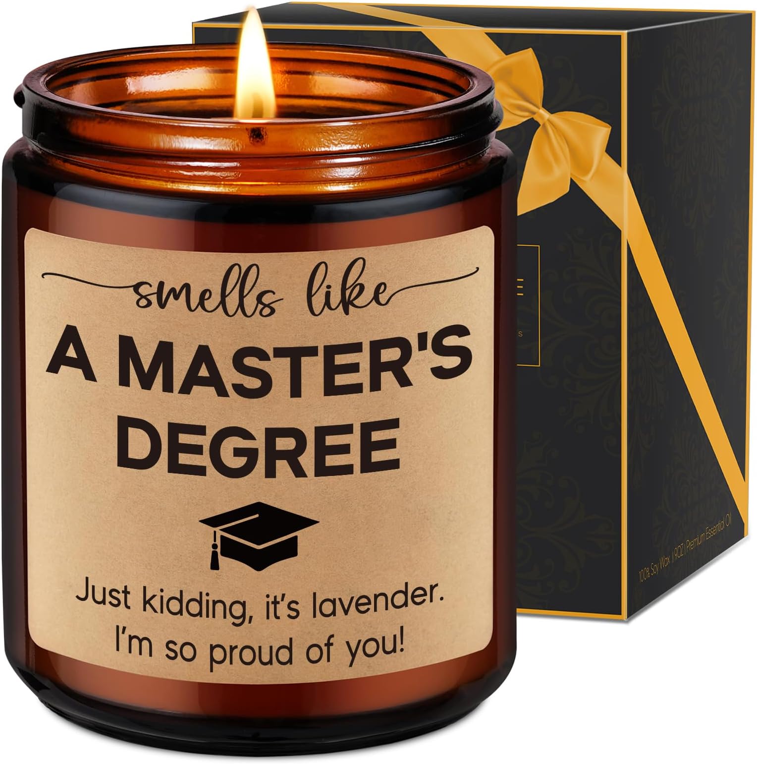Fairy's Gift Candle, Masters Degree Graduation Gifts for Women Men, Graduation Gifts for Masters Degree Students, Funny Grad Presents for Her, Him, Graduates - Graduate Presents for Masterate