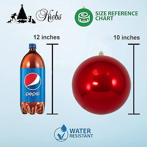 Miniatura 3 de Christmas By Krebs Adorno de 10 pulgadas 9843in 4 piezas plástico irrompible para interiores y exteriores de grado comercial resistente a los rayos