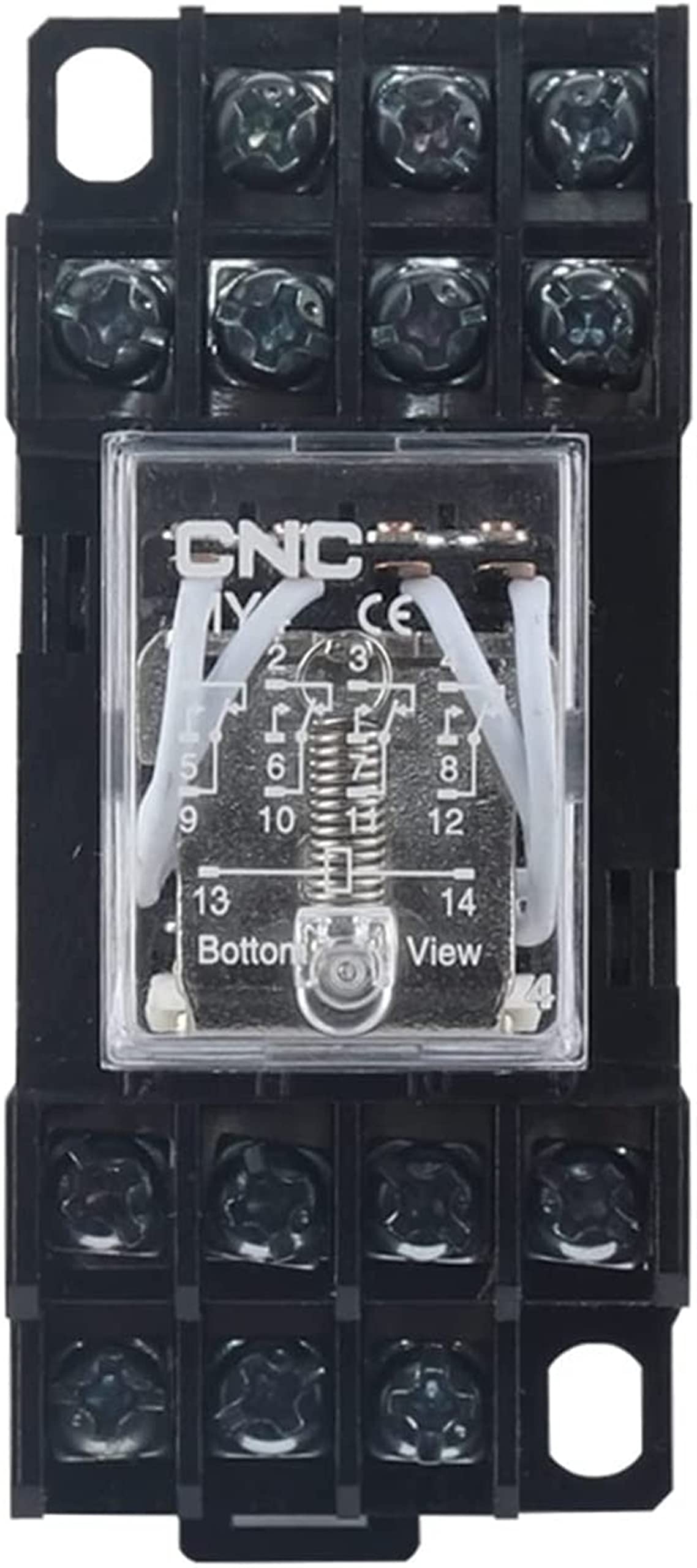 Relè 1Set Relè di potenza Bobina Relè for uso generico MY4 DPDT MY4NJ Relè DC12v / 24v AC 110v / 220v Interruttore relè con base presa Parti di ricambio(Size:24V VDC)