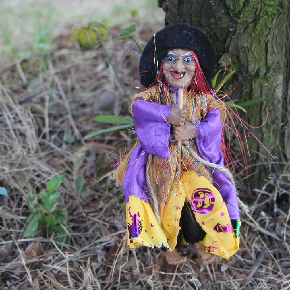 10 zestaw 3 sztuk/zestaw łatwe wiszące lalki czarownicy na Halloween realistyczne trwałe wykonane z tworzywa sztucznego wisząca horror wiedźma figurka wiedźmy różne kolory