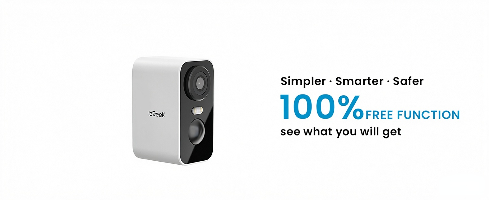 Telecamera Esterna Wi-Fi IeGeek 2K/3MP &ndash; Visione Notturna, Rilevamento Movimento, 2 Vie Audio