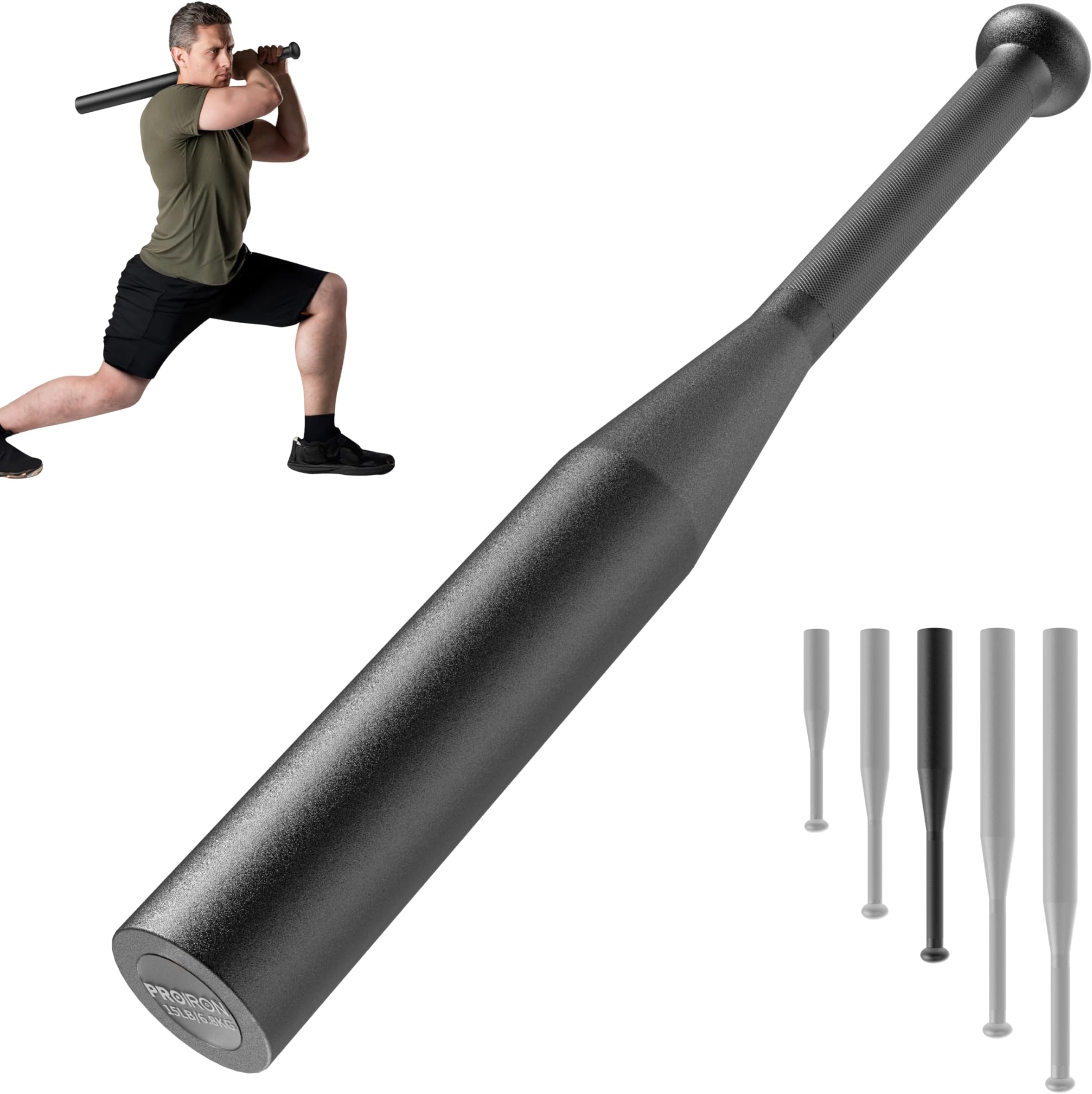 Indian Clubbell Weights, Steel Club Mace, Indian Club Macebell, Kettlebell for Home Gym Fitness Training Exercise for Men and Women, Black