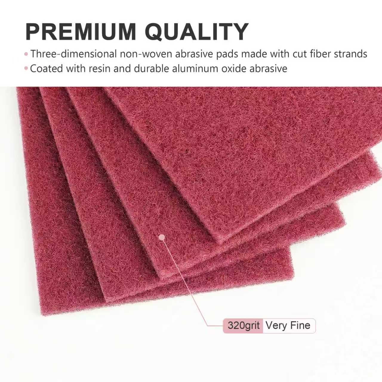 Maroon Sanding Pads - 6 Pack, 320 Grit -3