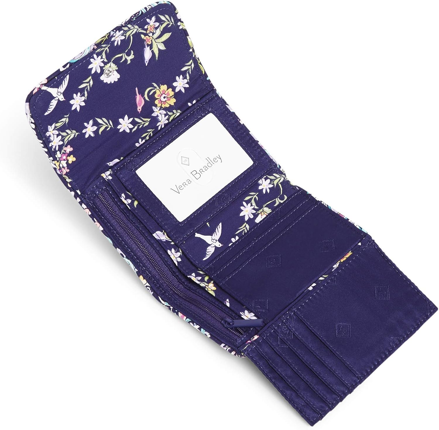 Vera Bradley Women's Cotton Riley Compact Wallet with RFID Protection, French Paisley, One Size : Clothing, Shoes & Jewelry